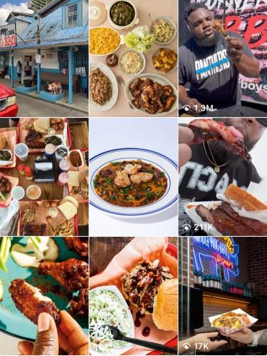 Scott's in Hemingway, a platter from Rodney Scott's in Charleston, and random crap gathered by AI